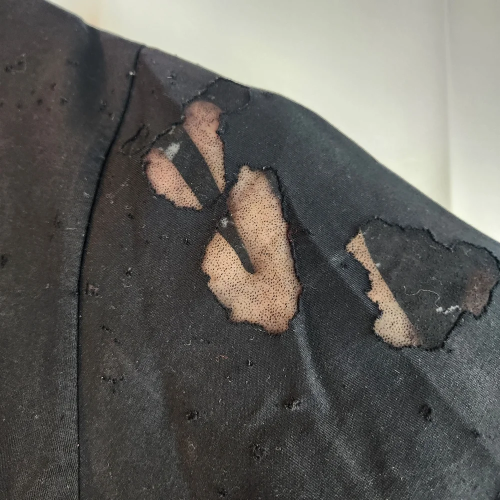 Givenchy black logo Distressed tshirt size L in EUC - Picture 4 of 11